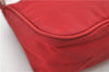 Authentic PRADA Nylon Hand Bag Pouch Purse Red 8649D