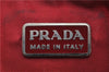 Authentic PRADA Nylon Hand Bag Pouch Purse Red 8649D