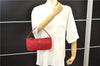 Authentic PRADA Nylon Hand Bag Pouch Purse Red 8649D