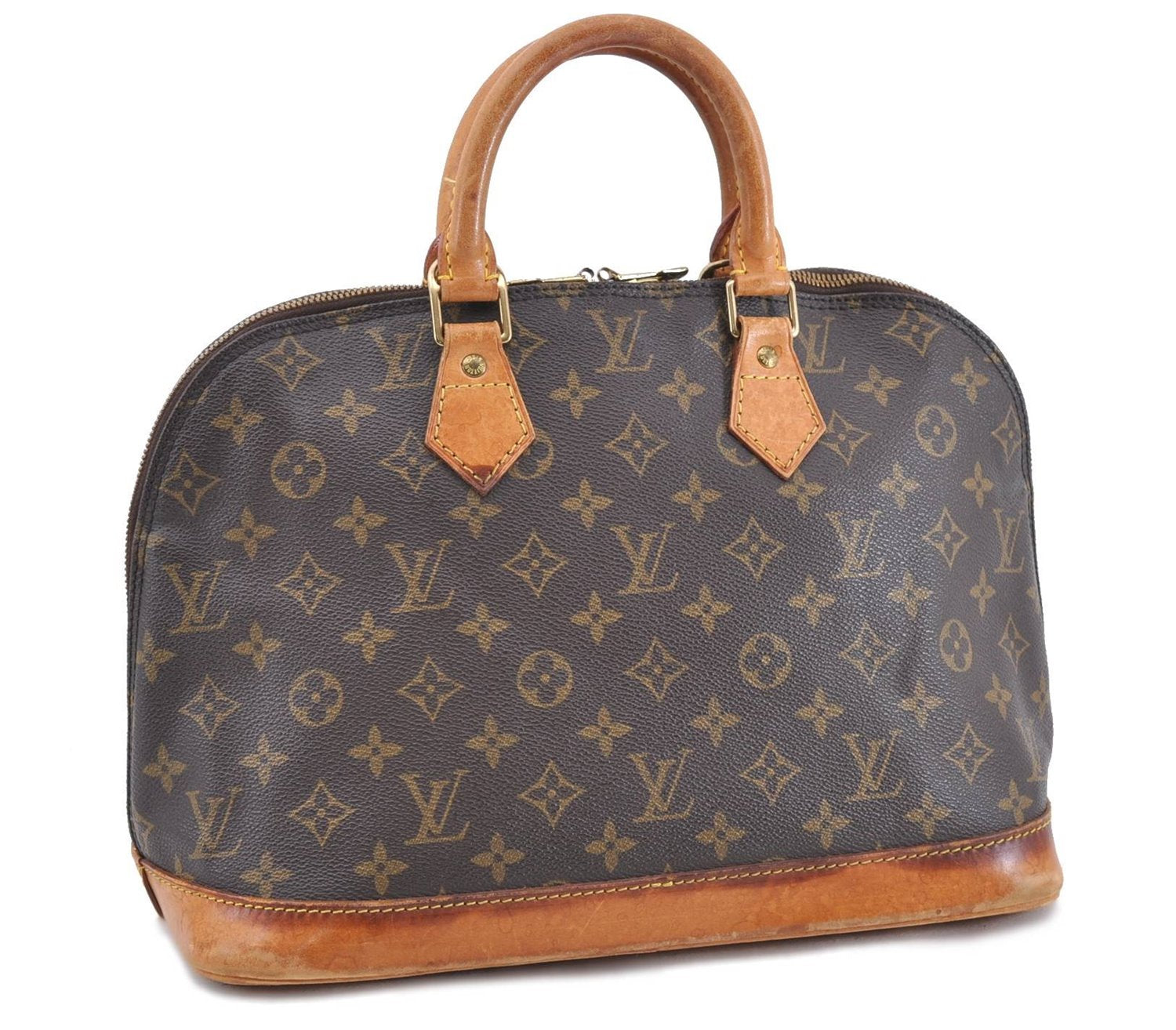 Authentic LOUIS VUITTON Monogram Alma Hand Bag M51130 LV 8653C
