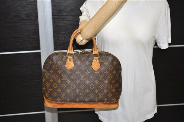 Authentic LOUIS VUITTON Monogram Alma Hand Bag M51130 LV 8653C