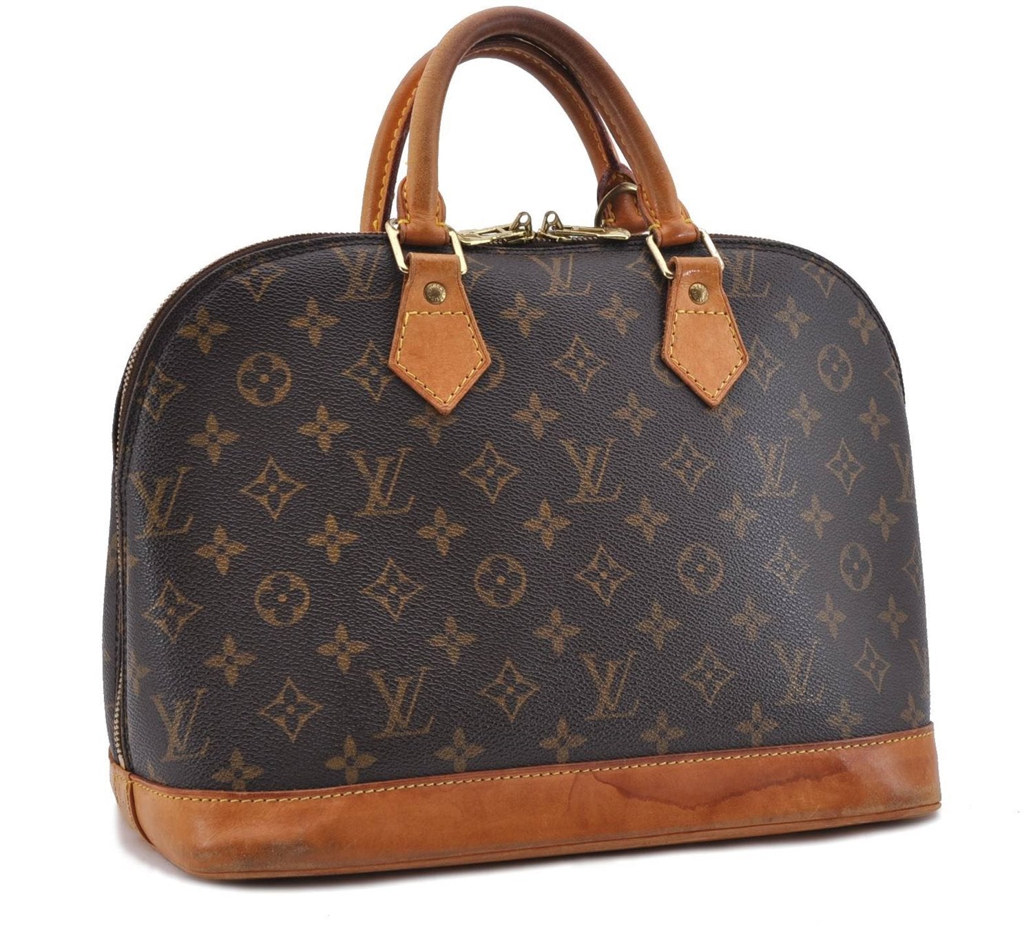 Authentic LOUIS VUITTON Monogram Alma Hand Bag M51130 LV 8656C
