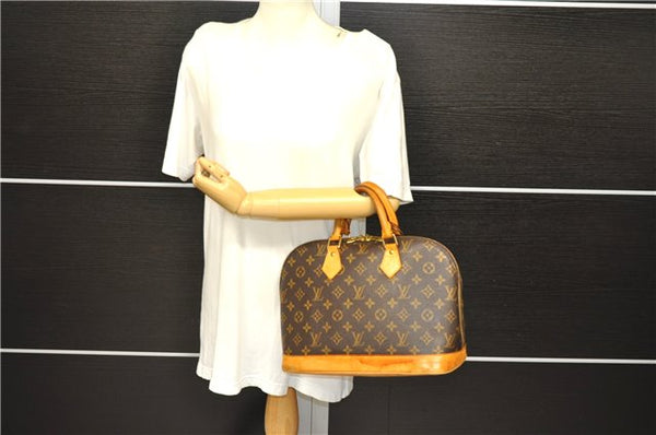 Authentic LOUIS VUITTON Monogram Alma Hand Bag M51130 LV 8656C