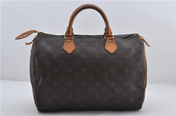 Authentic Louis Vuitton Monogram Speedy 30 Hand Boston Bag M41526 LV 8657E