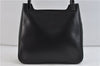 Auth PRADA Vitello Corno Leather Plastic Shoulder Tote Bag B8758 Black 8658C