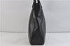 Auth PRADA Vitello Corno Leather Plastic Shoulder Tote Bag B8758 Black 8658C