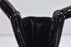 Auth PRADA Vitello Corno Leather Plastic Shoulder Tote Bag B8758 Black 8658C