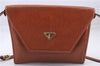 Authentic YVES SAINT LAURENT Shoulder Cross Body Bag Purse Leather Brown 8658D