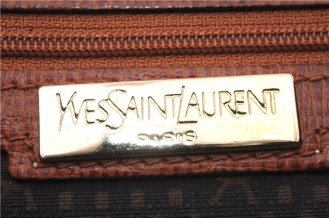 Authentic YVES SAINT LAURENT Shoulder Cross Body Bag Purse Leather Brown 8658D