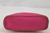 Authentic HERMES Bolide PM Pouch Purse Canvas Leather Pink 8660D