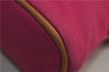 Authentic HERMES Bolide PM Pouch Purse Canvas Leather Pink 8660D