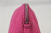 Authentic HERMES Bolide PM Pouch Purse Canvas Leather Pink 8660D