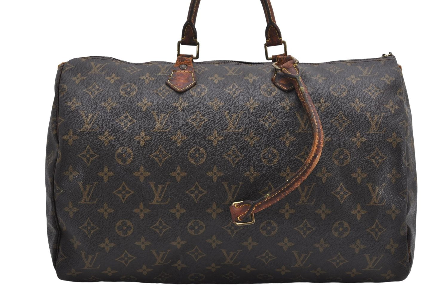 Authentic Louis Vuitton Monogram Speedy 40 Hand Boston Bag M41522 LV Junk 8661D