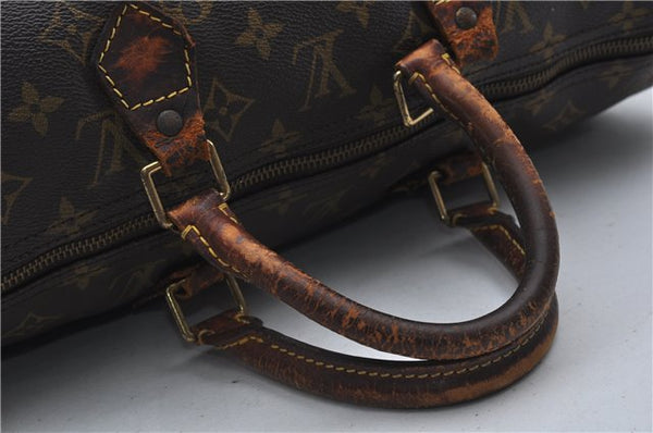 Authentic Louis Vuitton Monogram Speedy 40 Hand Boston Bag M41522 LV Junk 8661D