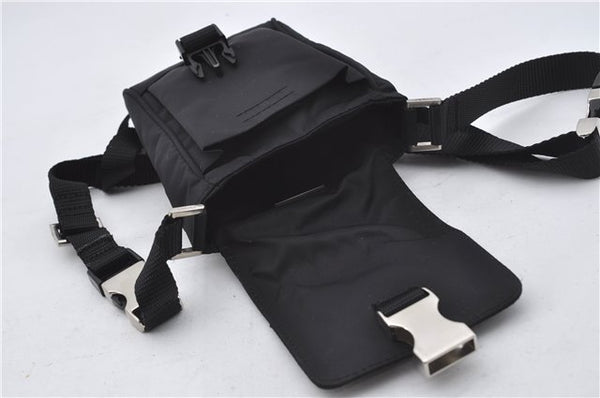 Auth PRADA Nylon Tessuto Sports 3Way Shoulder Cross Waist Bag MV583 Black 8661E