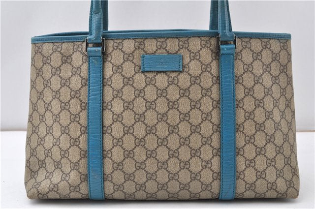 Authentic GUCCI Shoulder Tote Bag GG PVC Leather 114595 Brown 8661F