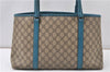 Authentic GUCCI Shoulder Tote Bag GG PVC Leather 114595 Brown 8661F