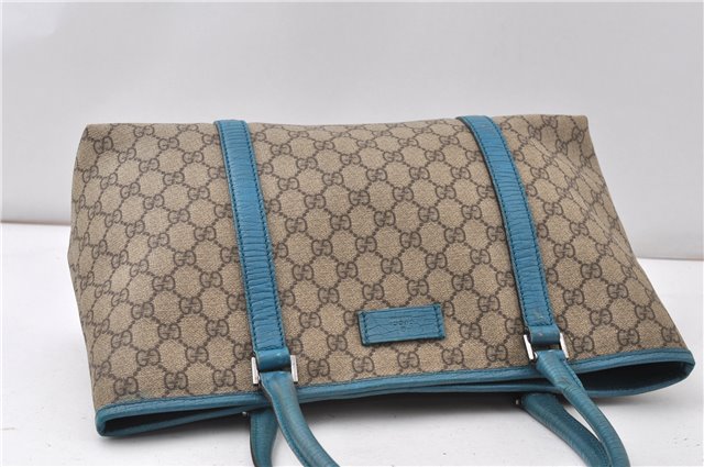 Authentic GUCCI Shoulder Tote Bag GG PVC Leather 114595 Brown 8661F