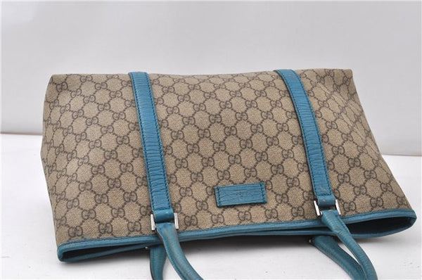 Authentic GUCCI Shoulder Tote Bag GG PVC Leather 114595 Brown 8661F