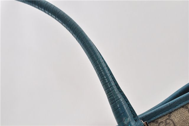 Authentic GUCCI Shoulder Tote Bag GG PVC Leather 114595 Brown 8661F