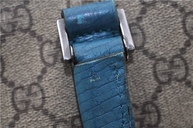 Authentic GUCCI Shoulder Tote Bag GG PVC Leather 114595 Brown 8661F