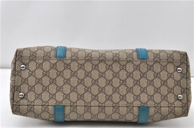 Authentic GUCCI Shoulder Tote Bag GG PVC Leather 114595 Brown 8661F