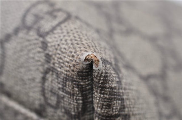 Authentic GUCCI Shoulder Tote Bag GG PVC Leather 114595 Brown 8661F