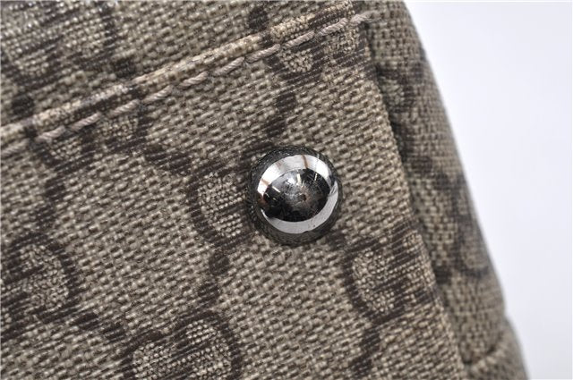 Authentic GUCCI Shoulder Tote Bag GG PVC Leather 114595 Brown 8661F