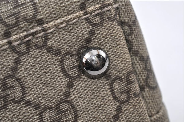 Authentic GUCCI Shoulder Tote Bag GG PVC Leather 114595 Brown 8661F