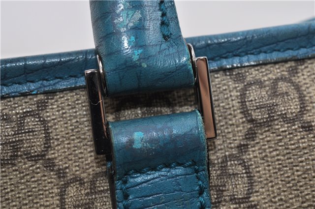 Authentic GUCCI Shoulder Tote Bag GG PVC Leather 114595 Brown 8661F