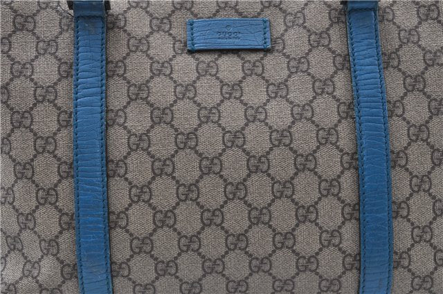 Authentic GUCCI Shoulder Tote Bag GG PVC Leather 114595 Brown 8661F