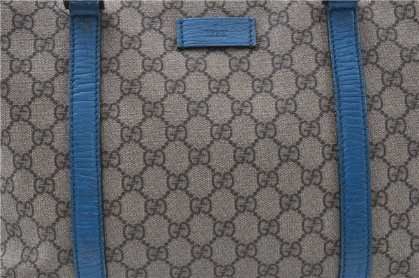 Authentic GUCCI Shoulder Tote Bag GG PVC Leather 114595 Brown 8661F