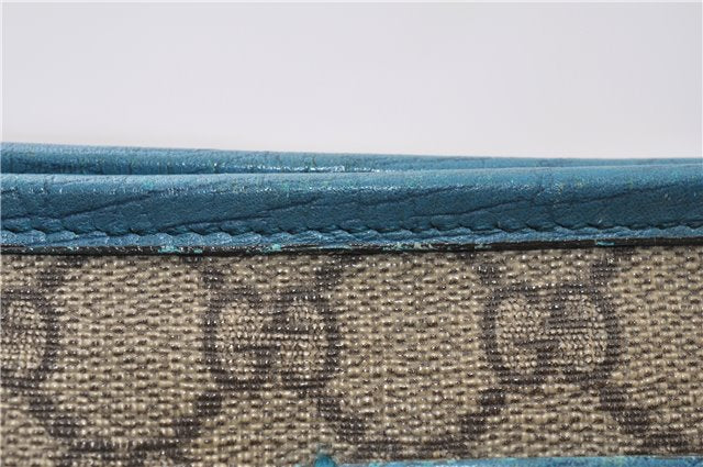 Authentic GUCCI Shoulder Tote Bag GG PVC Leather 114595 Brown 8661F