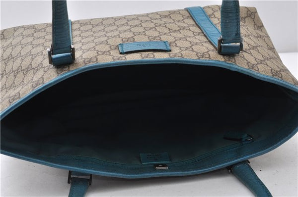 Authentic GUCCI Shoulder Tote Bag GG PVC Leather 114595 Brown 8661F