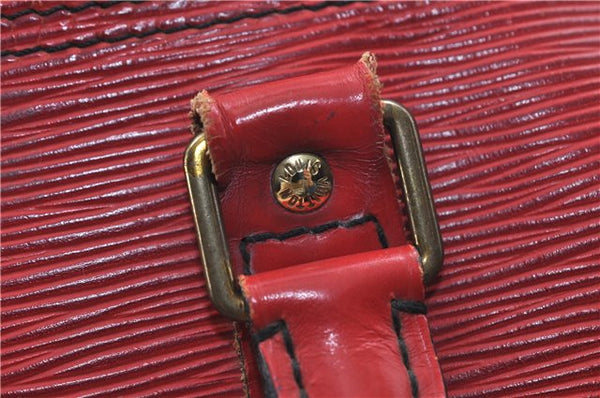 Authentic Louis Vuitton Epi Keepall 60 Boston Travel Bag Red M42947 LV 8662D