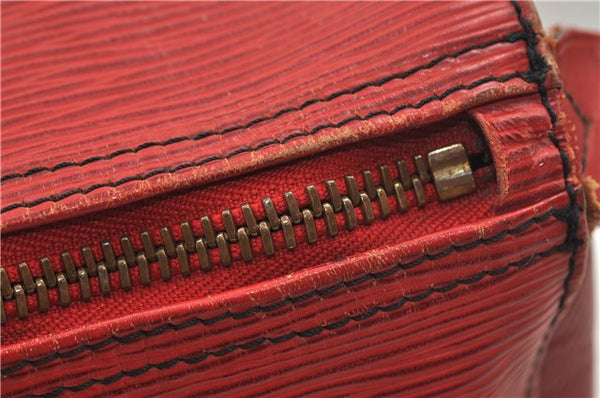 Authentic Louis Vuitton Epi Keepall 60 Boston Travel Bag Red M42947 LV 8662D
