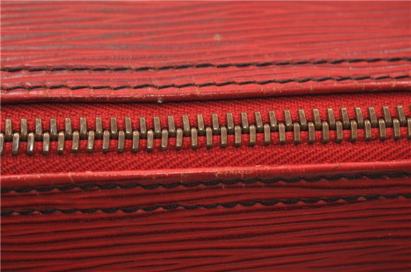 Authentic Louis Vuitton Epi Keepall 60 Boston Travel Bag Red M42947 LV 8662D