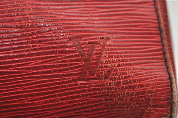 Authentic Louis Vuitton Epi Keepall 60 Boston Travel Bag Red M42947 LV 8662D