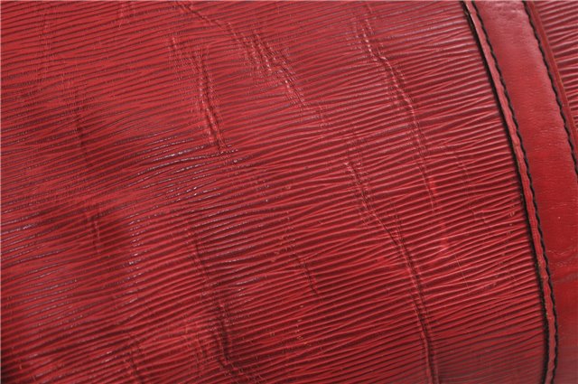 Authentic Louis Vuitton Epi Keepall 60 Boston Travel Bag Red M42947 LV 8662D