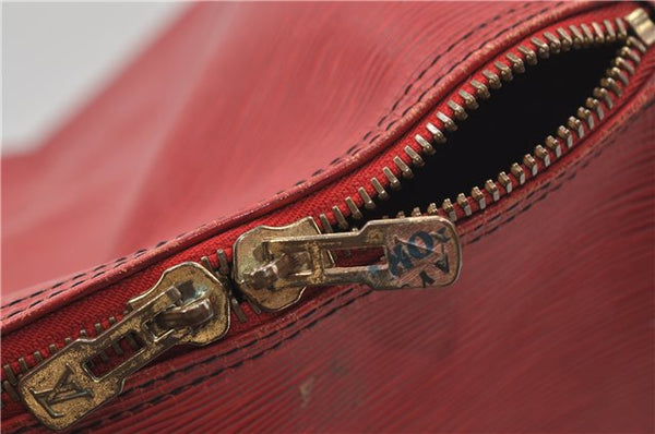 Authentic Louis Vuitton Epi Keepall 60 Boston Travel Bag Red M42947 LV 8662D