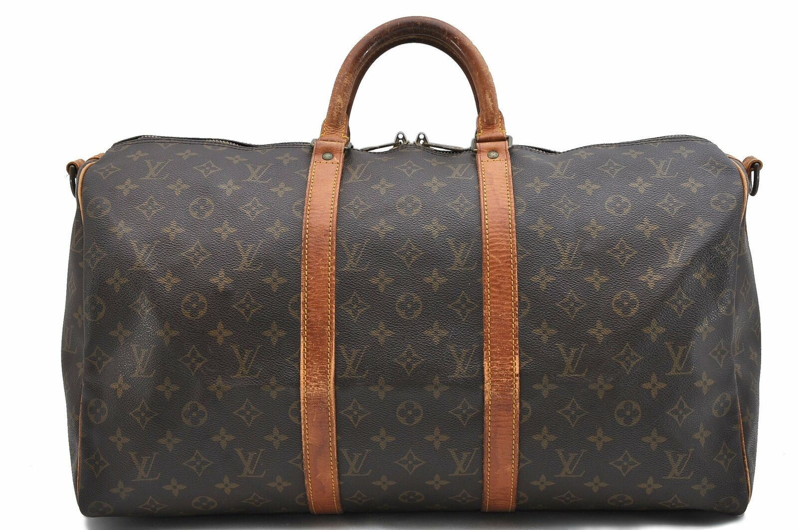 Auth LOUIS VUITTON Monogram Keepall Bandouliere 50 Boston Bag M41416 LV 8663A