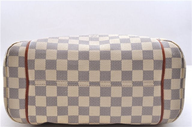 Auth Louis Vuitton Damier Azur Totally PM Tote Bag White N41280 LV Junk 8666D