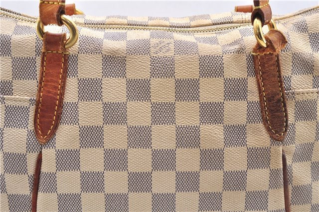 Auth Louis Vuitton Damier Azur Totally PM Tote Bag White N41280 LV Junk 8666D