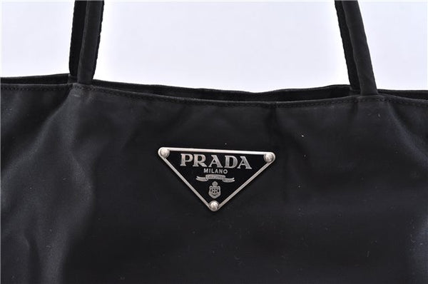 Authentic PRADA Nylon Tessuto Leather Shoulder Hand Bag Purse Black 8668D