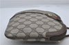 Authentic GUCCI Web Sherry Line Shoulder Cross Bag GG PVC Leather Brown 8669D