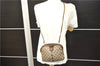 Authentic GUCCI Web Sherry Line Shoulder Cross Bag GG PVC Leather Brown 8669D