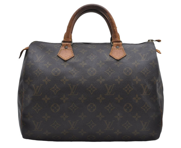 Authentic Louis Vuitton Monogram Speedy 30 Hand Boston Bag Purse M41526 LV 8670D