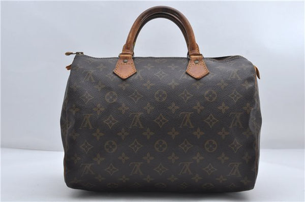 Authentic Louis Vuitton Monogram Speedy 30 Hand Boston Bag Purse M41526 LV 8670D