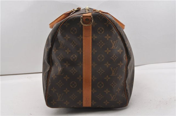 Authentic Louis Vuitton Monogram Keepall Bandouliere 55 M41414 Boston Bag 8670F