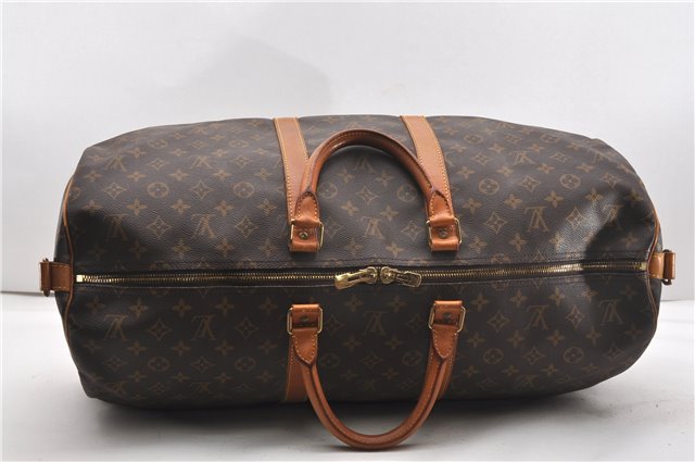 Authentic Louis Vuitton Monogram Keepall Bandouliere 55 M41414 Boston Bag 8670F